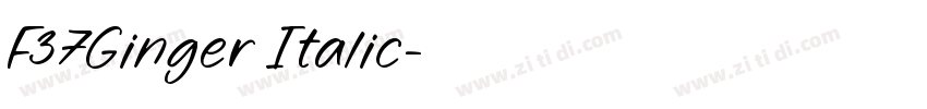 F37Ginger Italic字体转换
